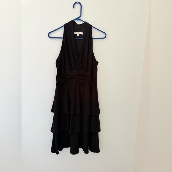 Black Evan Picone ruffled party dress size 8 - Picture 13 of 16